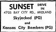 Sunset Drive-In Theatre - Dec 22 1972 Ad